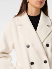 Forever New Cream Bianca Double Breasted Mid Length Coat - Image 3 of 5