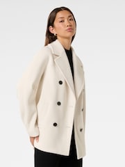 Forever New Cream Bianca Double Breasted Mid Length Coat - Image 4 of 5