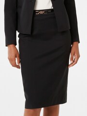 Forever New Black Whitney Pencil Midi Skirt - Image 1 of 5