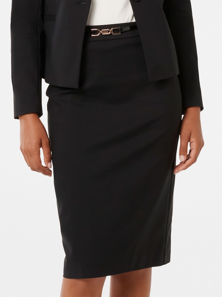 Forever New Black Whitney Pencil Midi Skirt - Image 1 of 5