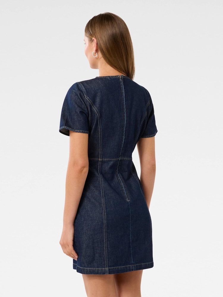 Forever New Blue Shift 100% Cotton Denim Dress - Image 2 of 5