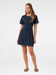 Forever New Blue Shift 100% Cotton Denim Dress - Image 4 of 5