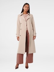 Forever New Cream Leanne Crepe Trench Coat - Image 2 of 6