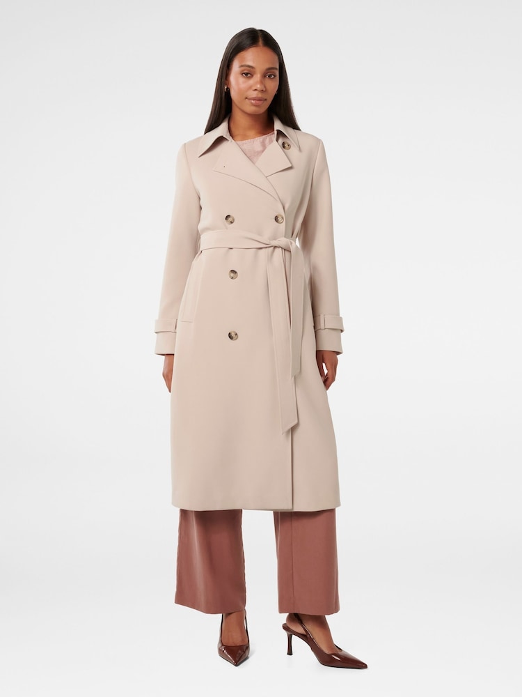 Forever New Cream Leanne Crepe Trench Coat - Image 6 of 6