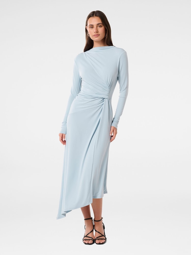 Forever New Blue Ava Twist Waist Midi Dress - Image 1 of 3 Forever New Blue Ava Twist Waist Midi Dress - Image 1 of 3
