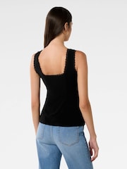 Forever New Black Connie Tie Up Front Tank Top - Image 2 of 5