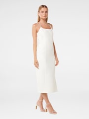 Forever New White Tanaya Diamante Midi Dress - Image 4 of 4