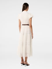 Forever New White Amy Belted Trim Midi Dress - Image 2 of 4