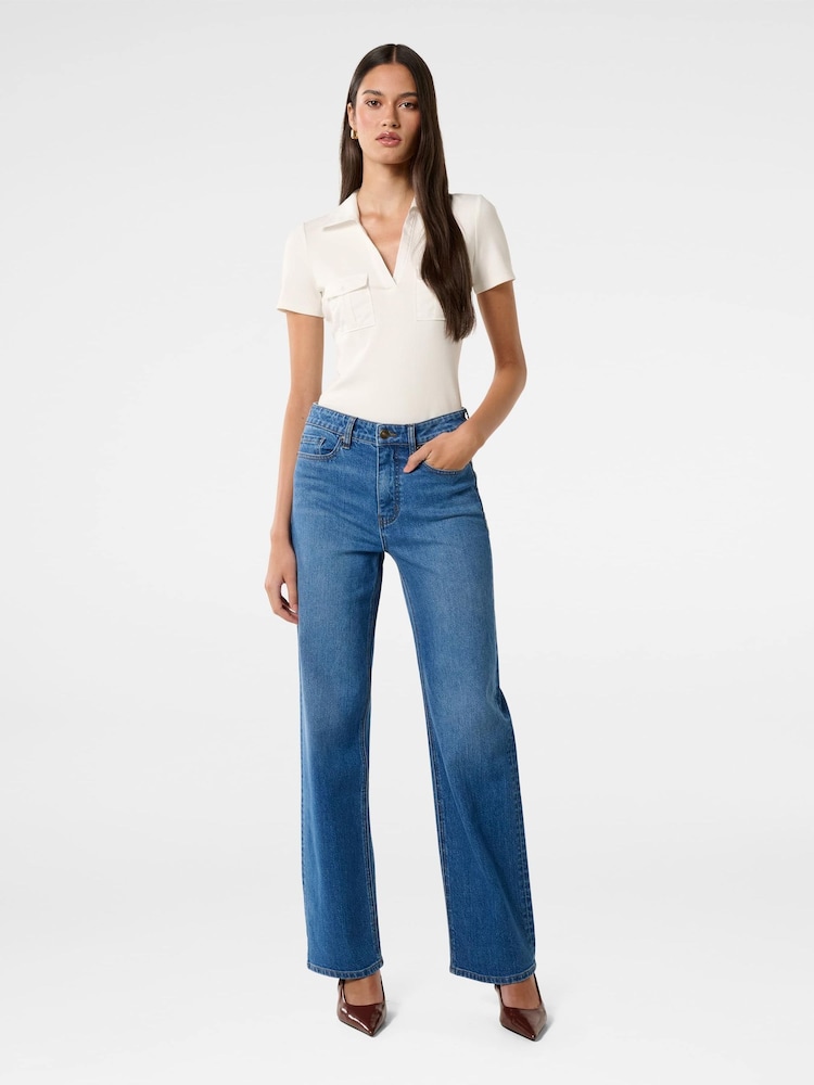 Forever New Blue Skyla Straight Leg Jeans - Image 4 of 4