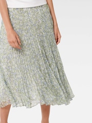 Forever New Green Della Pleated Skirt - Image 3 of 5