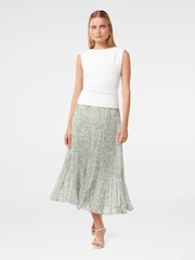 Forever New Green Della Pleated Skirt - Image 5 of 5