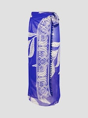 Monsoon Blue Eden Leaf Print Sarong - Image 5 of 5