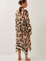 Monsoon Adra Leopard Print Kaftan - Bild 3 von 5