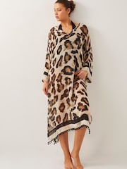 Monsoon Adra Leopard Print Kaftan - Bild 4 von 5