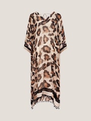 Monsoon Adra Leopard Print Kaftan - Bild 5 von 5