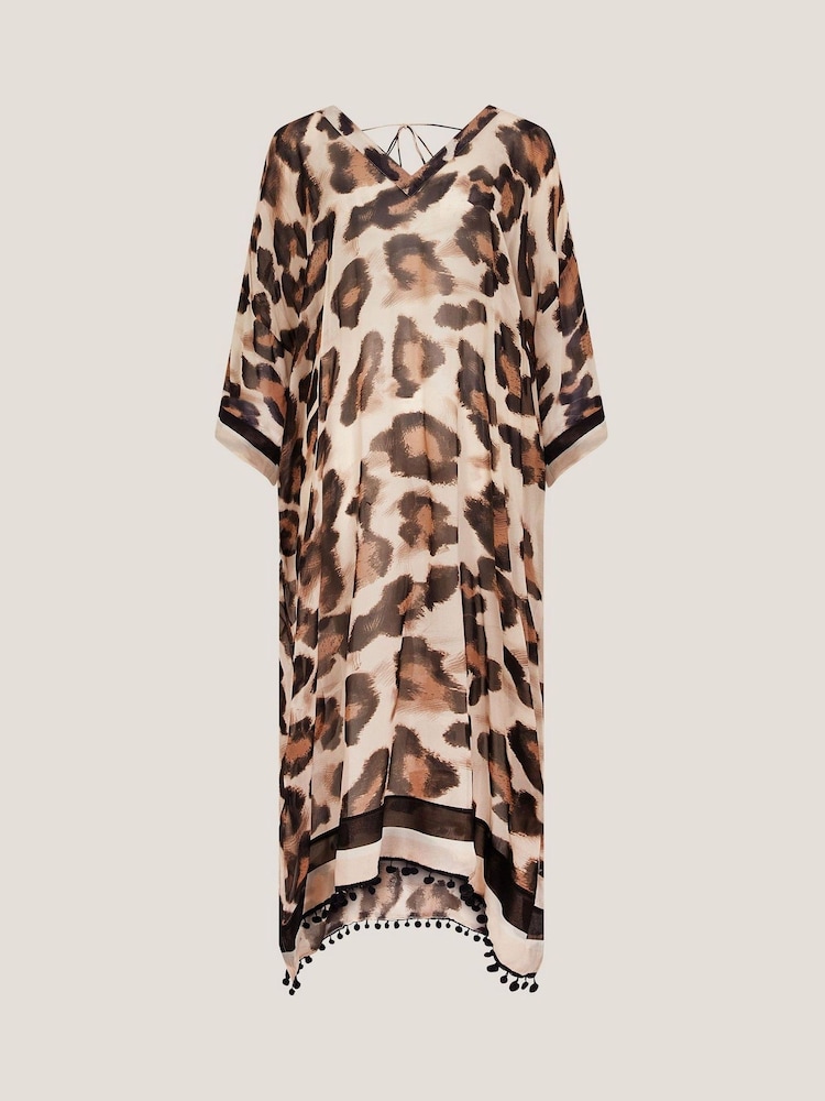 Monsoon Adra Leopard Print Kaftan - Bild 5 von 5