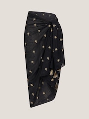 Monsoon Black Ivy Palm Embroidered Sarong - Image 4 of 4