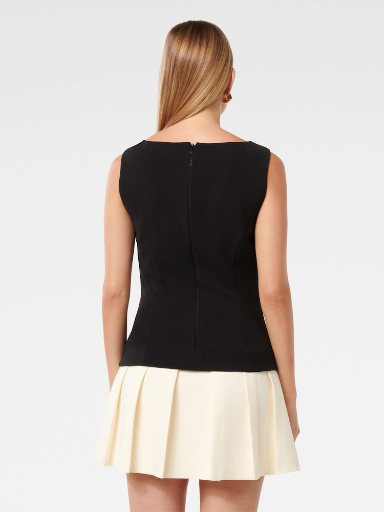 Forever New Black Zali Two In One Mini Dress - Image 2 of 5