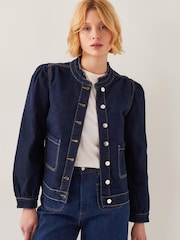 Monsoon Louisa Frill джинсы 100% хлопок куртка - Image 1 of 4