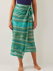 Monsoon Green Nadia Zigzag Sarong - Image 2 of 5