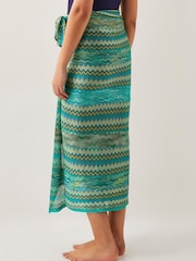 Monsoon Green Nadia Zigzag Sarong - Image 3 of 5