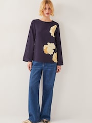 Monsoon Blue Fearne Long Sleeve Floral Top - Image 1 of 4
