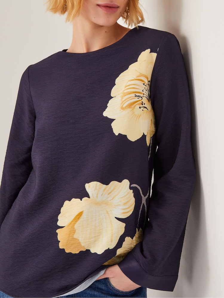 Monsoon Blue Fearne Long Sleeve Floral Top - Image 2 of 4