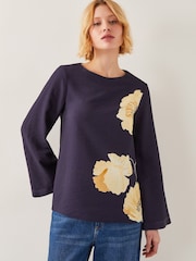 Monsoon Blue Fearne Long Sleeve Floral Top - Image 4 of 4