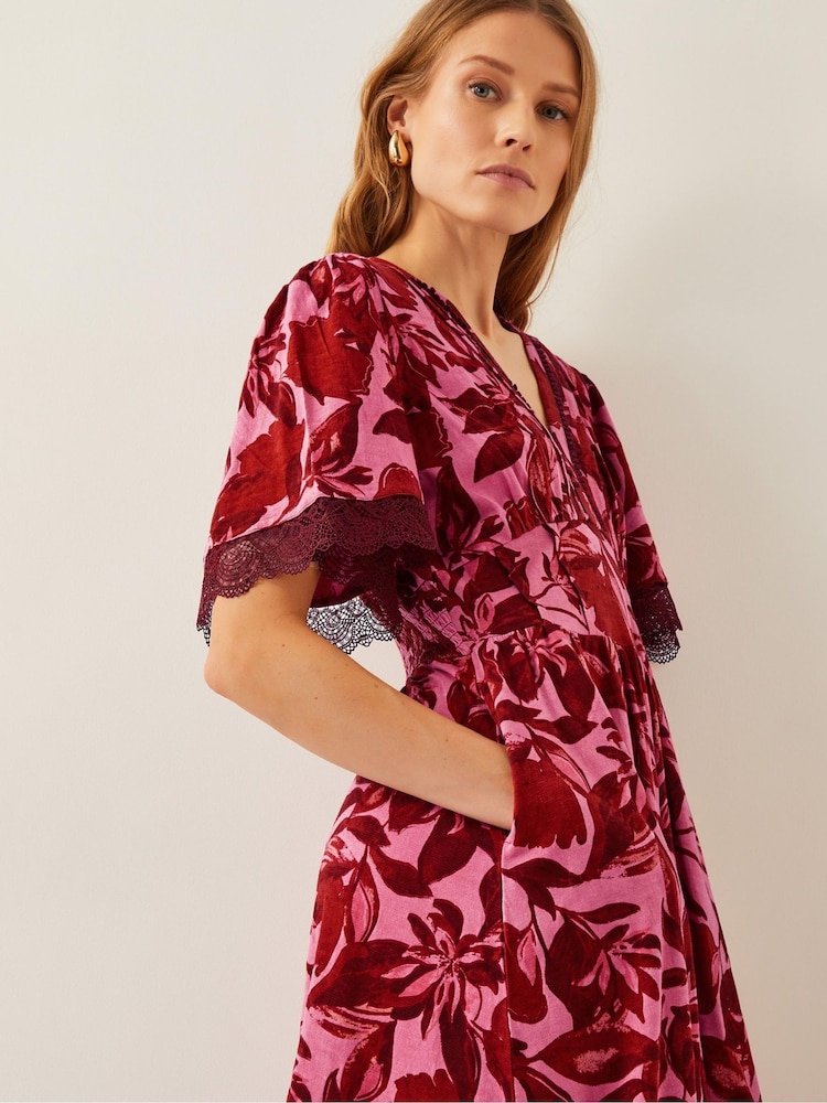 Vestido a media pierna de punto con estampado floral Aimee de Monsoon - Imagen 2 de 4 Vestido a media pierna de punto con estampado floral Aimee de Monsoon - Imagen 2 de 4