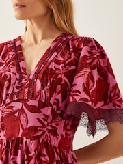 Monsoon Aimee Floral Print Jersey Midi Dress - Image 4 of 4