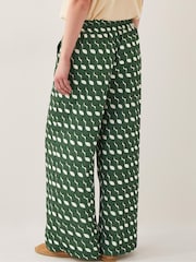 Monsoon Maren Geometric Print Wide Leg Trousers - Imagen 3 de 5