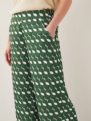 Monsoon Maren Geometric Print Wide Leg Trousers - Imagen 4 de 5