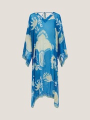 Monsoon Blue Amisha Ornate Print Kaftan - Image 5 of 5