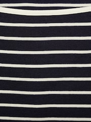 Mango Blue Striped Boat-Neck T-Shirt - Image 6 of 6