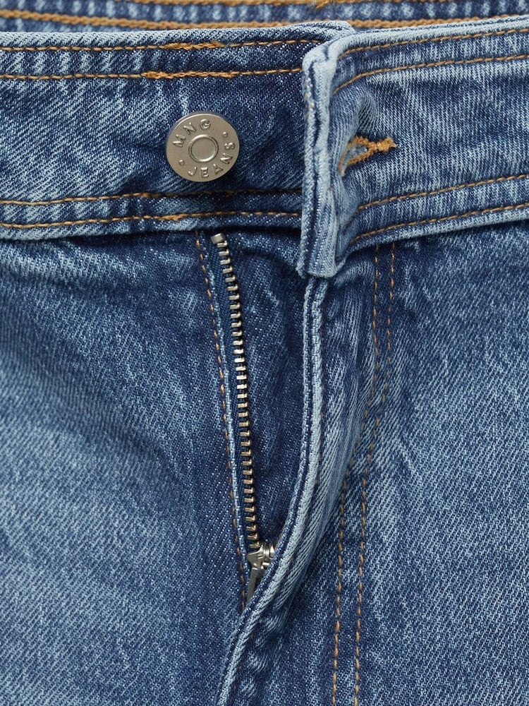 Mango Blue Chrome Catherin Culotte High Waist Jeans - Image 7 of 7