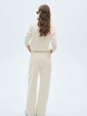 Mango Cream Mulberry Silk Blend Cardigan - Image 3 of 6
