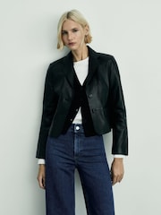 Mango Dark Blue Catherin Culotte High Waist Jeans - Image 4 of 7