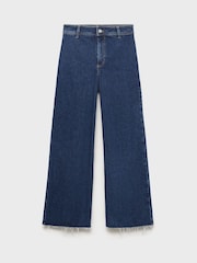 Mango Dark Blue Catherin Culotte High Waist Jeans - Image 7 of 7