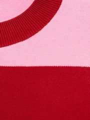Mango Red Round-Neck Striped Sweater - Image 7 of 7