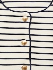 Mango Cream Stripped Knit Cardigan - Image 6 of 6