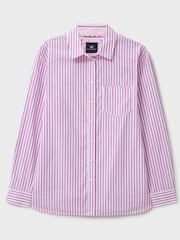 Crew Clothing Company Pink Relaxed Poplin 100% Cotton Shirt - Image 5 of 5