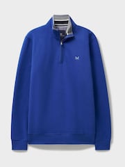 Crew Clothing Company Blue Classic Half Zip Sweatshirt - Image 5 of 5