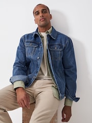 Crew Clothing Company Blue Teignmouth 100% Cotton Jacket - Image 1 of 5