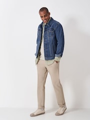 Crew Clothing Company Blue Teignmouth 100% Cotton Jacket - Image 3 of 5
