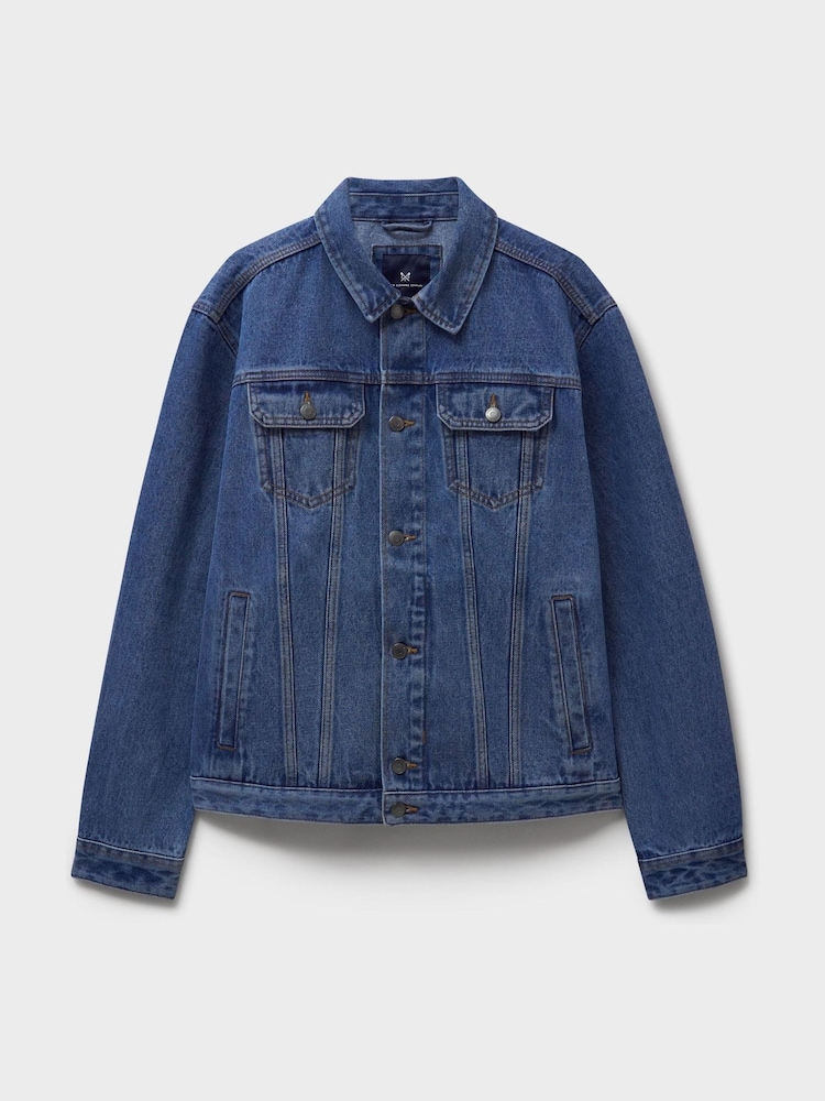 Crew Clothing Company Blue Teignmouth 100% Cotton Jacket - Image 5 of 5