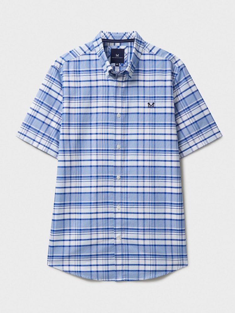 Crew Clothing Company Short Sleeve 100% Cotton Oxford Check Shirt - Изображение 5 из 5