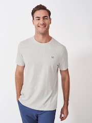 Crew Clothing Company Grey Crew Classic 100% Cotton T-Shirt - Image 1 of 5