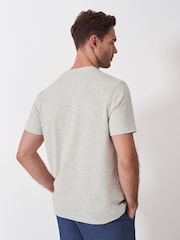Crew Clothing Company Grey Crew Classic 100% Cotton T-Shirt - Image 2 of 5