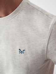 Crew Clothing Company Grey Crew Classic 100% Cotton T-Shirt - Image 4 of 5