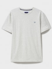 Crew Clothing Company Grey Crew Classic 100% Cotton T-Shirt - Image 5 of 5